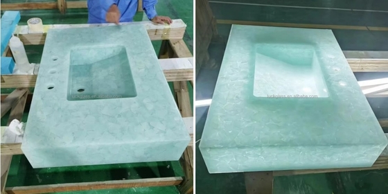 Pattern Flat Edge Jade Glass Technique Reflectivity 8.0%